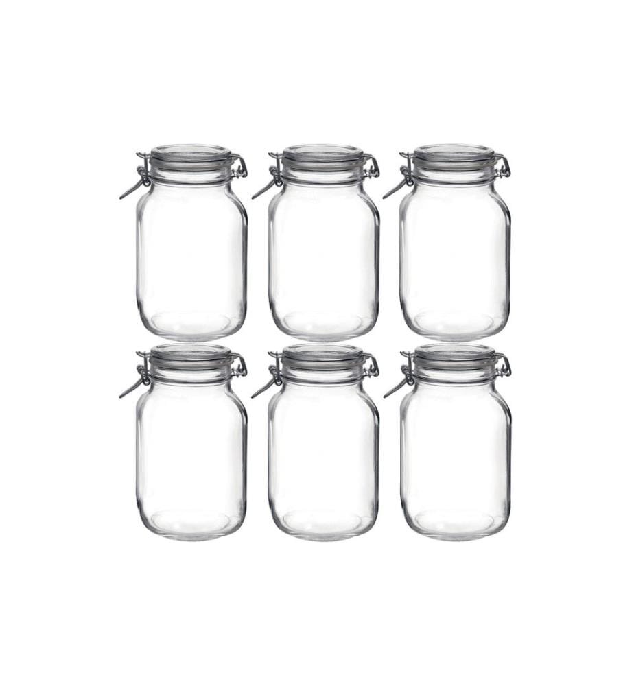 Bormioli Rocco Bocaux à conserves Fido 3 litres, 6 pièces