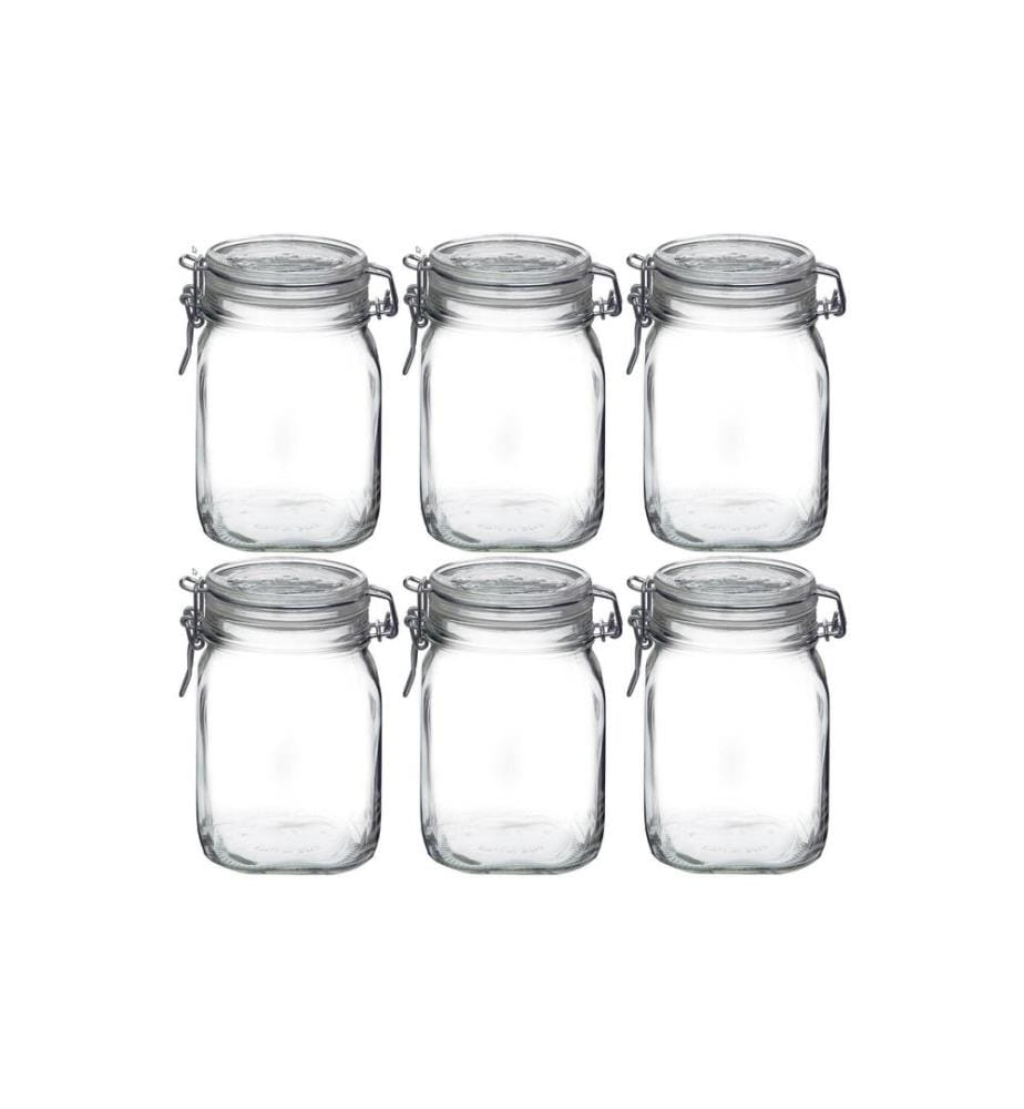 Bormioli Rocco Bocaux à conserves Fido 1 litre, 6 pièces
