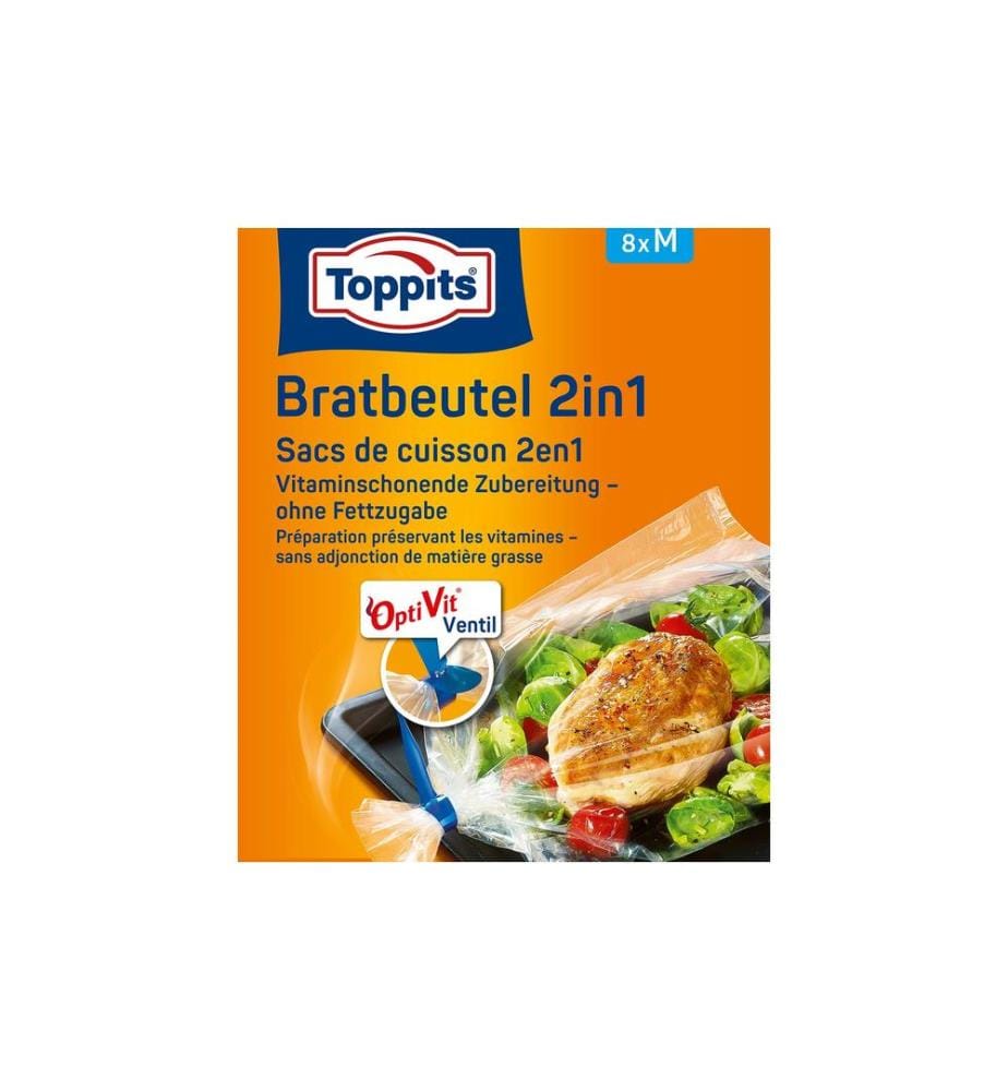 TOPPITS - Sachet de cuisson 2 in 1 Taille M, 8 Pièce/s