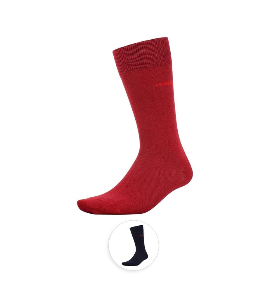 Pack de 2 Paires de Chaussettes - Rouge et Noir