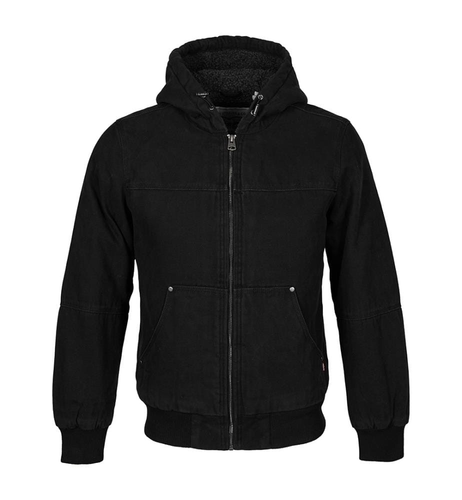 Veste Faux-Sherpa Lined Canvas Hooded Utility