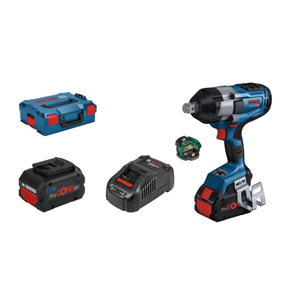 BOSCH - Professional Visseuses à percussion sans fil GDS 18V-1050 HC Biturbo 2x 8Ah ProCORE