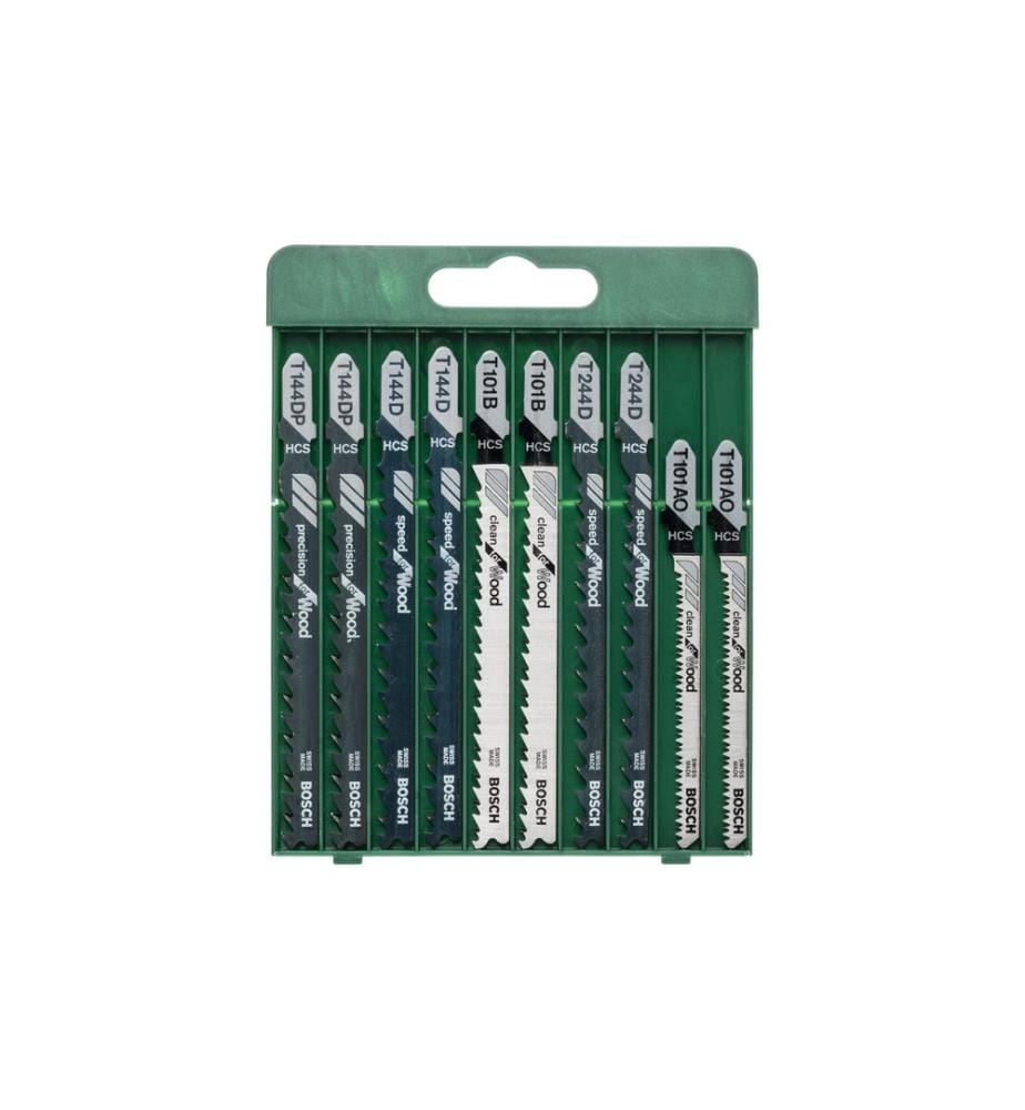 BOSCH - Jeux de lames de scie sauteuse Bois, 10 pièces