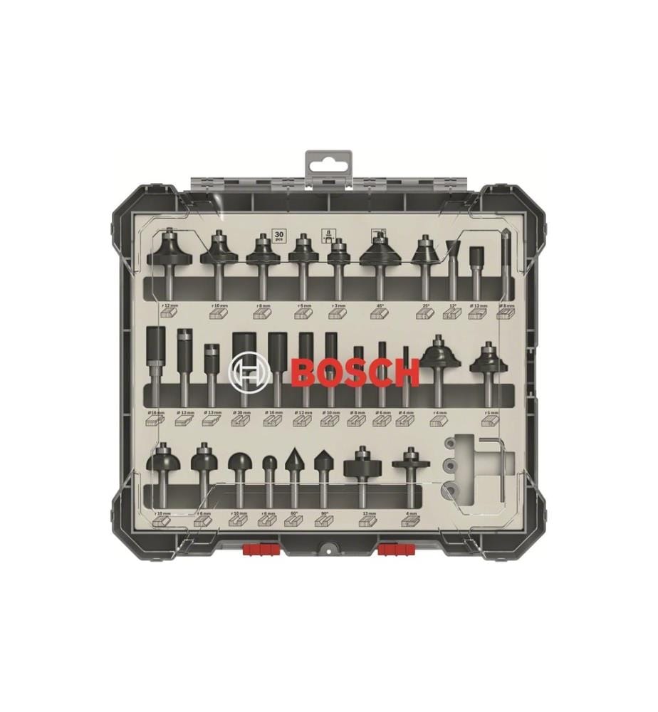 BOSCH - Professional Kits de fraise tige de 8 mm 30 parites