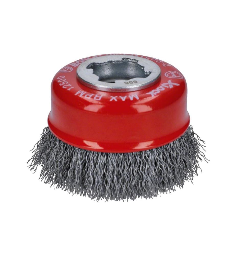 BOSCH - Professional Brosse à godets X-Lock 75 mm, fil d'acier serti