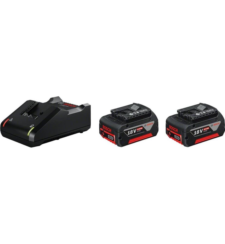 BOSCH - Professional Batteries et chargeurs Starter-Set 2x GBA 18 V 4 Ah + GAL 18 V-40