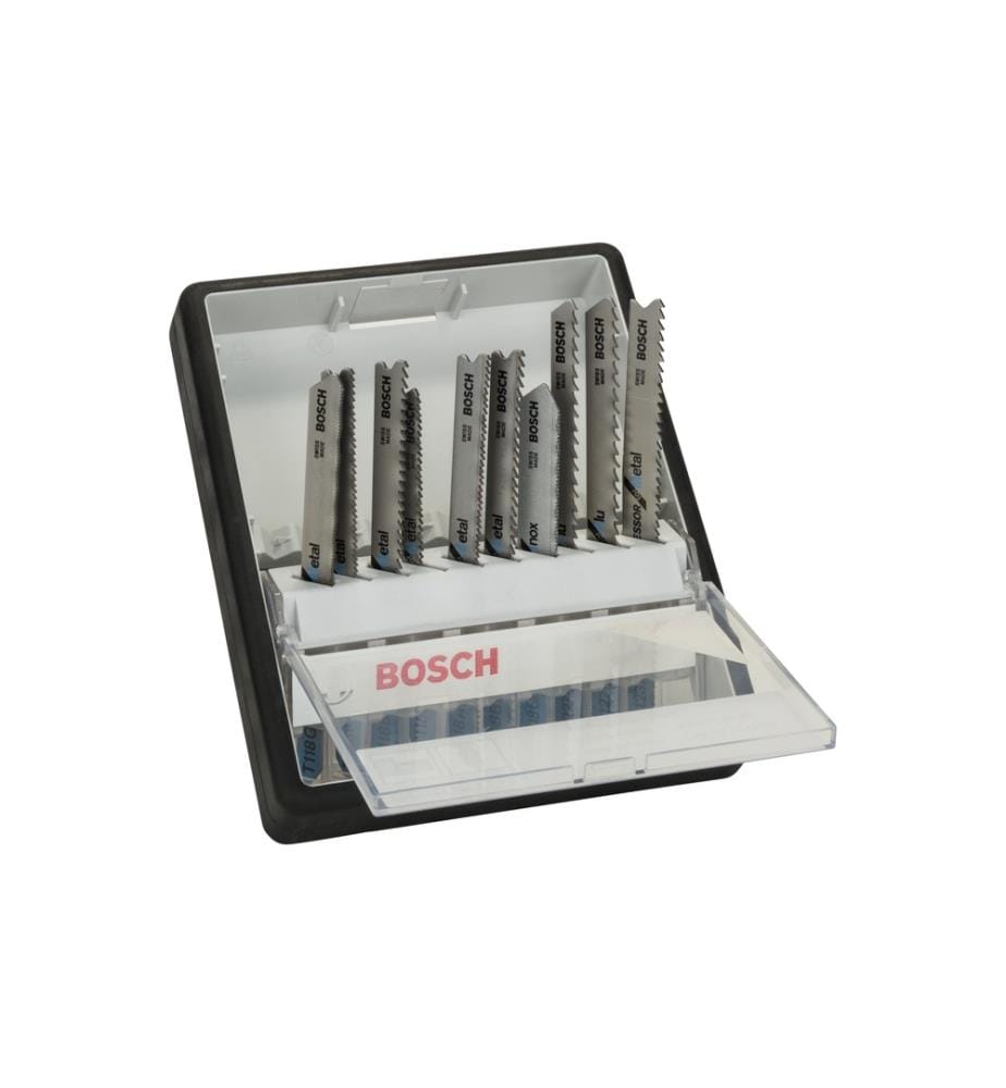 BOSCH - Professional Jeux de lames de scie sauteuse Metal Tige en T, 10 pièces