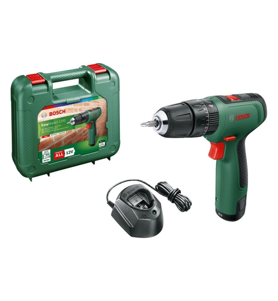 BOSCH - Perceuses à percussion sans fil EasyImpact 1200 KIt