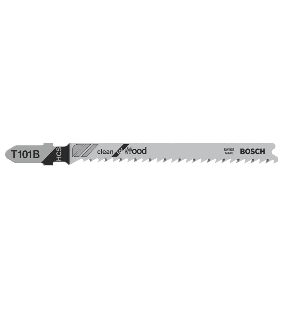 BOSCH - Professional Jeux de lames de scie sauteuse T 101 B Clean for Wood, 5 pièces