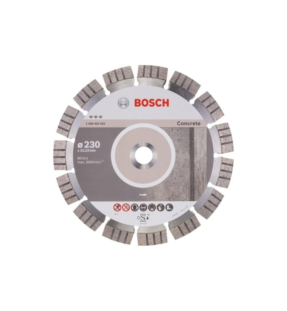 BOSCH - Professional Disque à tronçonner diamanté Best for Concrete, 230 x 2.4 x 15 mm