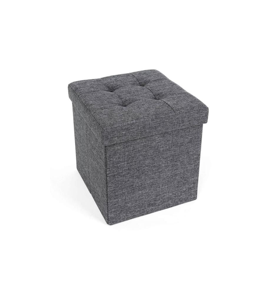 Songmics - Coffre-siège avec rangement, 38 x 38 cm, gris foncé