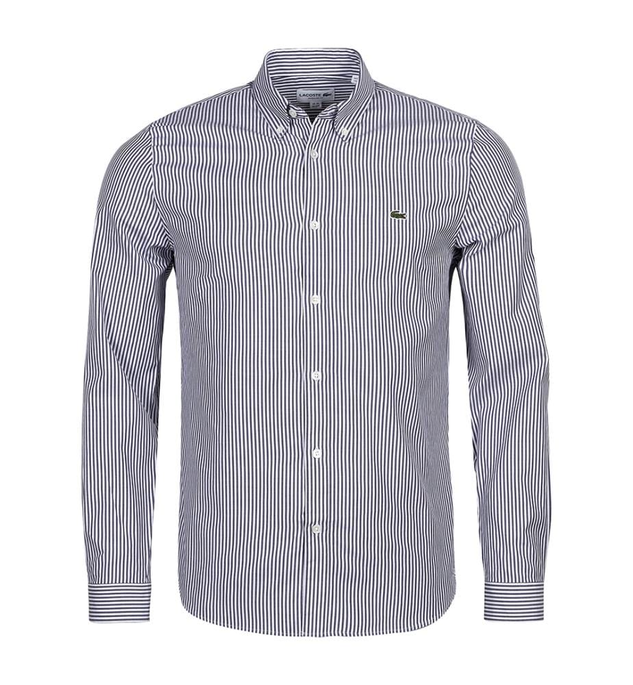Chemise Regular Fit en Coton - Blanc et Bleu