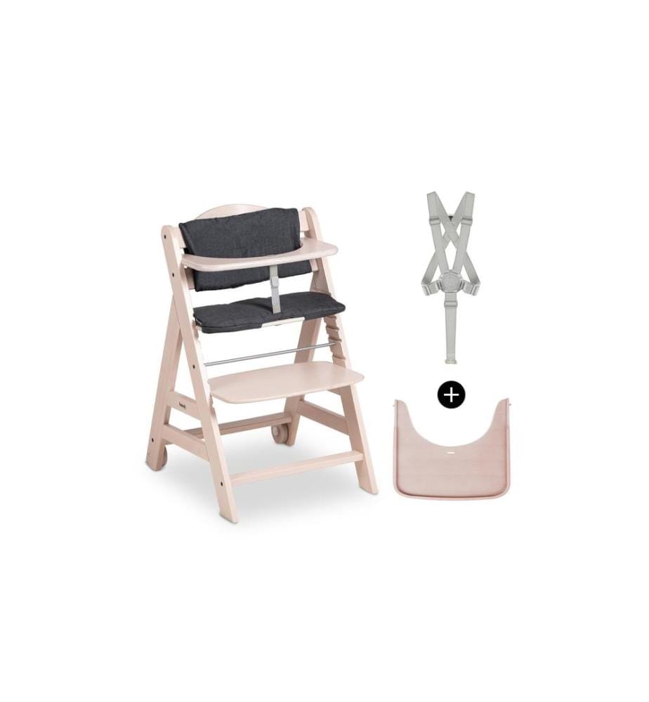 HAUCK - Chaise haute en escalier Beta+ Whitewashed