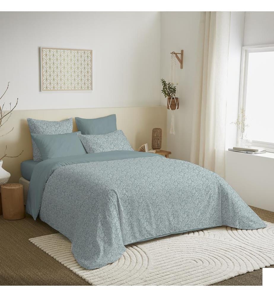Pack Complet Housse de couette Imprimé 220 x 240 cm & Drap housse 140 x 190 cm
