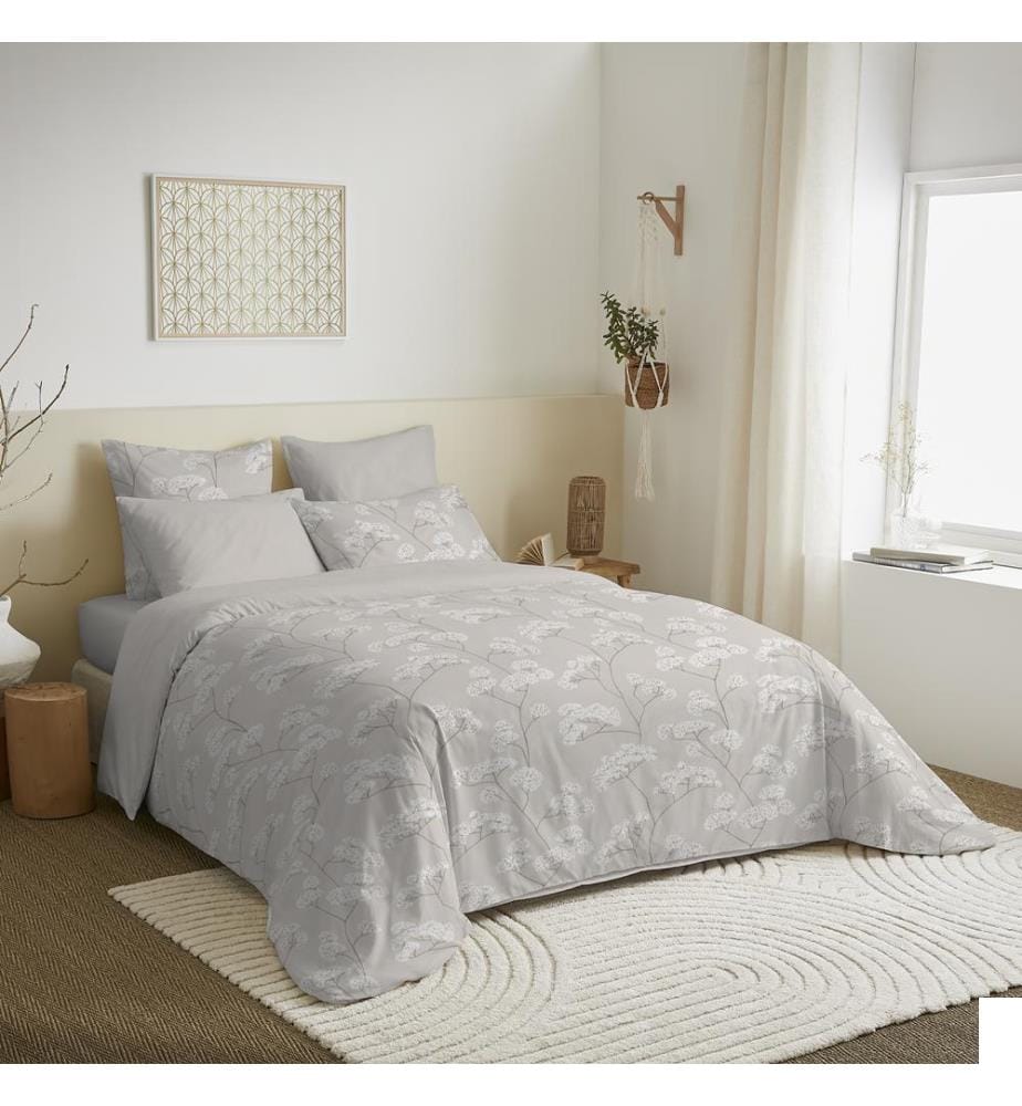 Pack Complet Housse de couette Imprimé 220 x 240 cm & Drap housse 140 x 190 cm