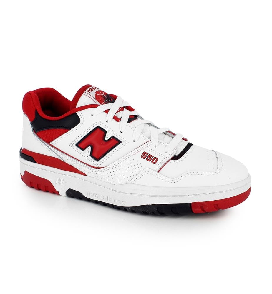 Baskets 550 - Blanc et Rouge