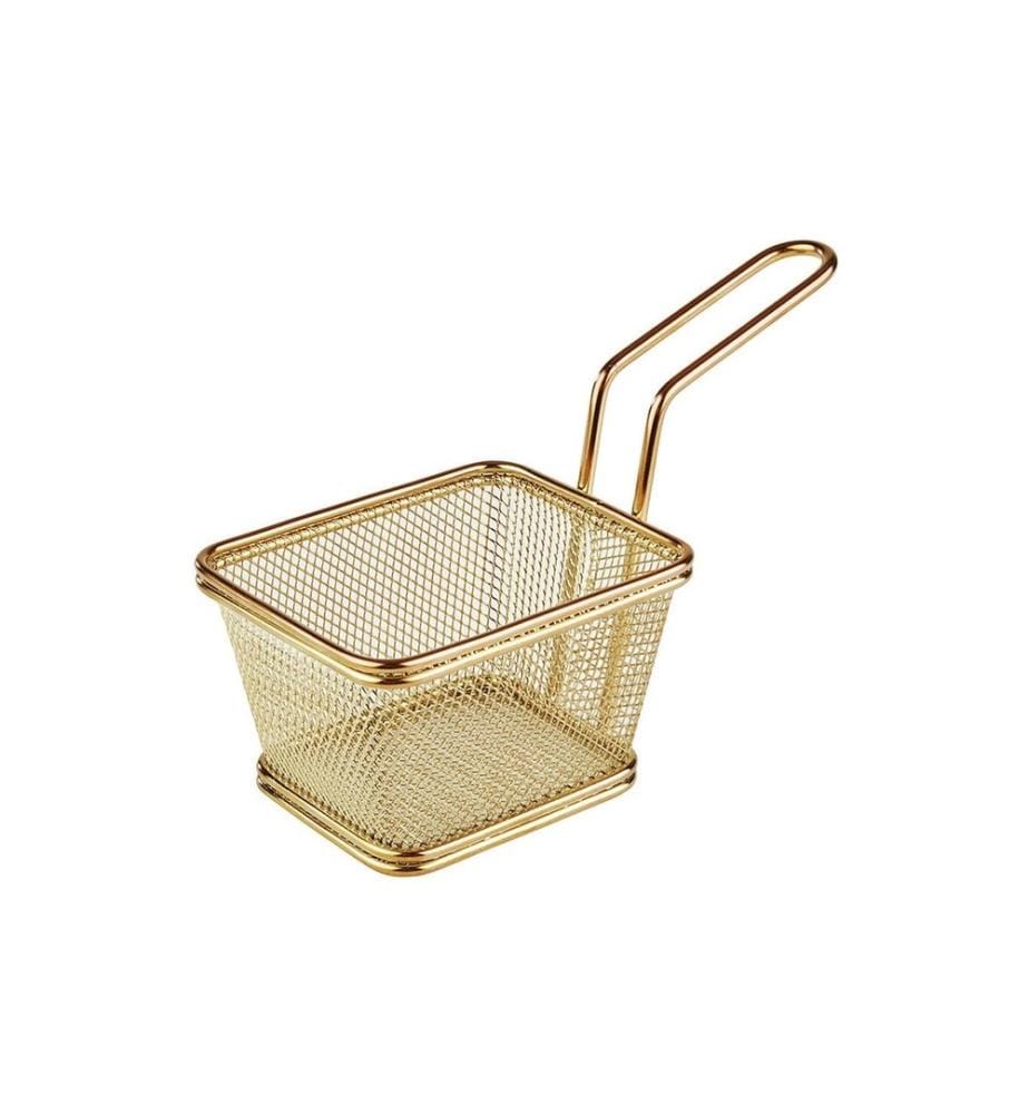 PADERNO - Panier de service Pommes Frites 10 cm x 8.5 cm, 1 Pièce/s, Doré