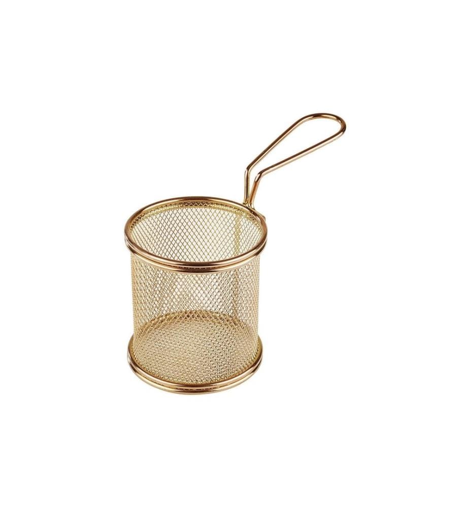 PADERNO - Panier de service Pommes Frites 9 cm x 8.5 cm, 1 Pièce/s, Doré