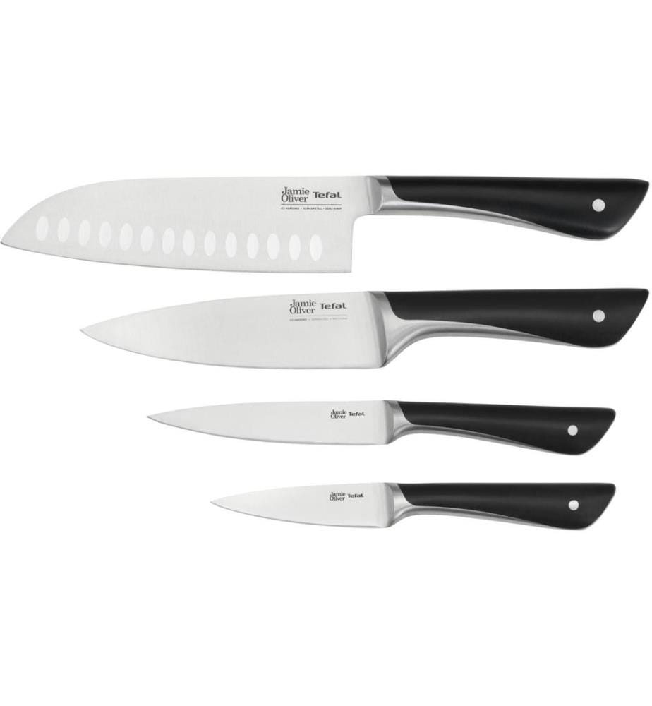 TEFAL - Jeux de couteaux Jamie Oliver 4 pièces, Noir