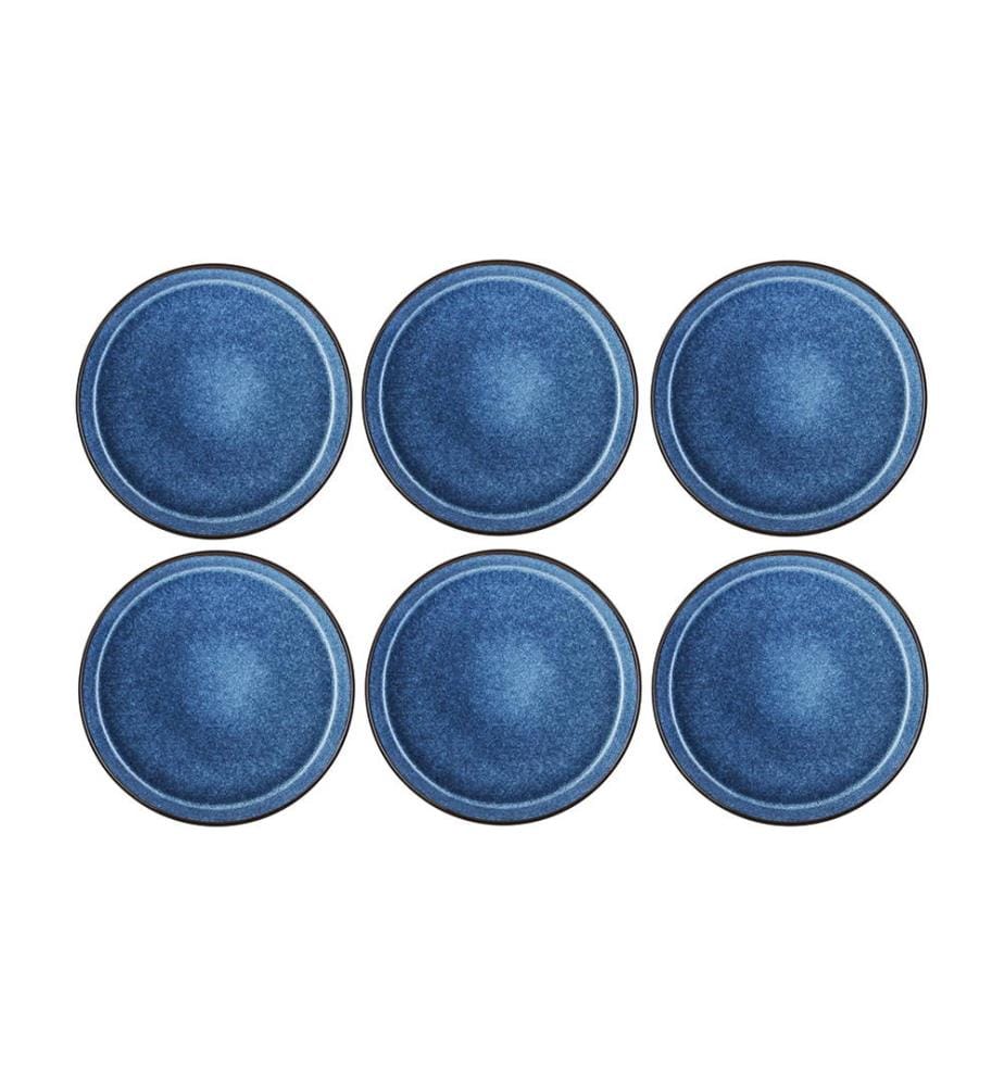 Assiette non décorative Ø27cm - 6 Pièces - Noir et Bleu foncé