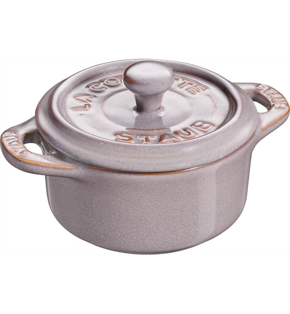 Mini cocotte en céramique 10 cm - gris antique