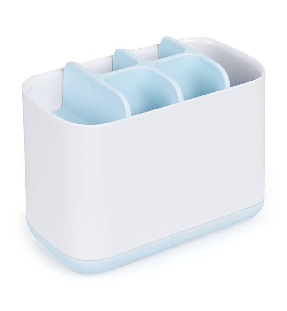 Porte-Brosses à Dents EasyStore Largee - Blanc et Bleu