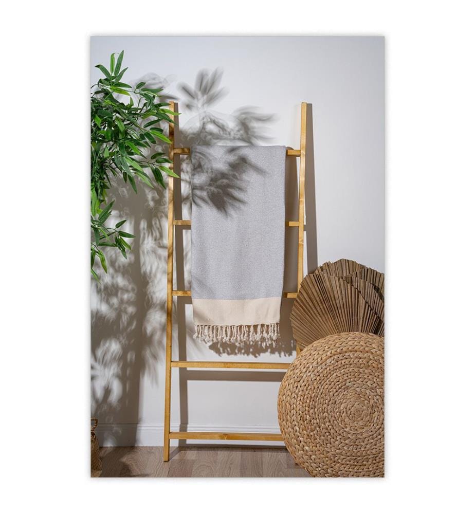 Fouta, serviette de plage - Gris
