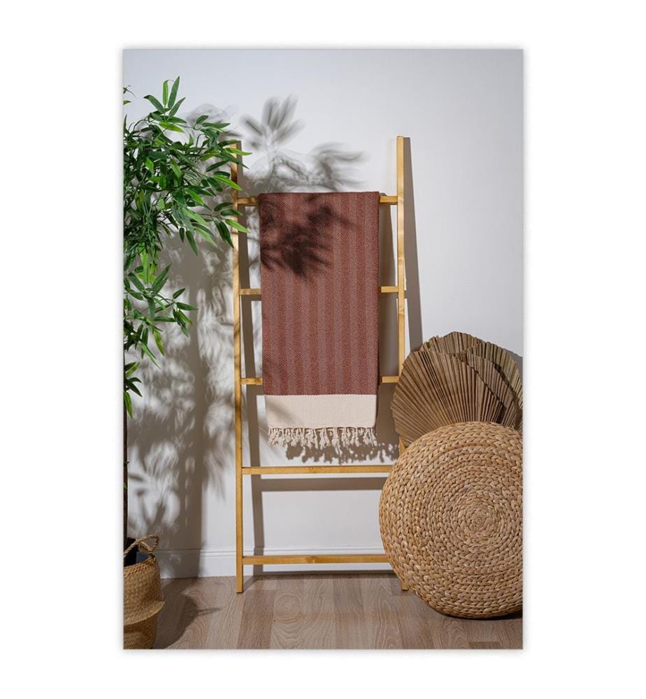 Fouta, serviette de plage - Tile Red