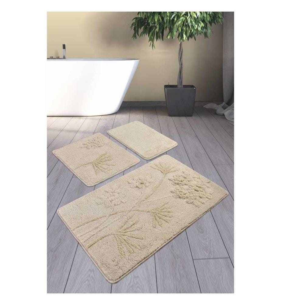 Lot de 3 Tapis de Bain en Acrylique