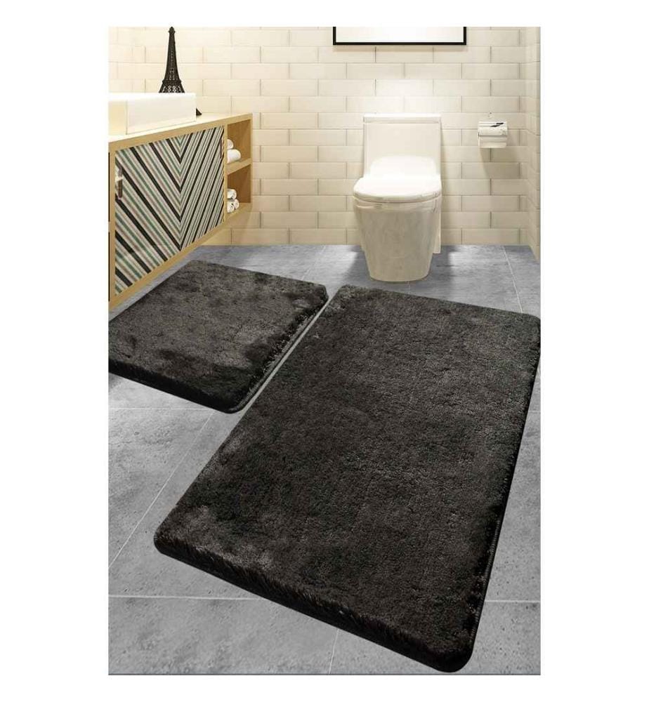 Lot de 2 Tapis de Bain en Acrylique - Fume