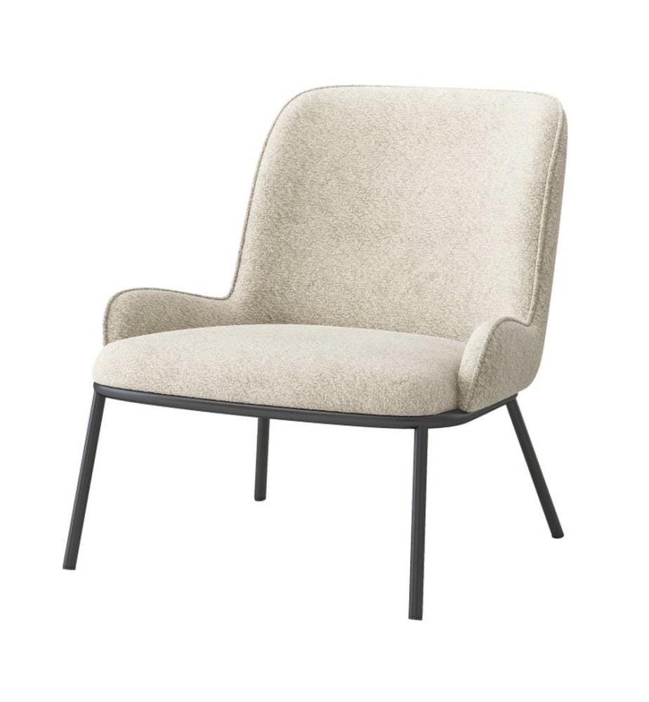 Fauteuil Vintage Edvin - Beige et Noir