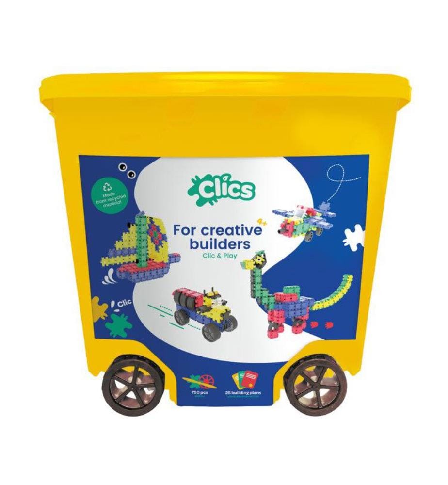 Set construction 800 pcs, dans box avec roues, âge 4+, à enfoncer avec instruction