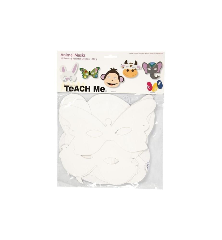 Accessoires de fête Masques d'animaux 16 pièces
