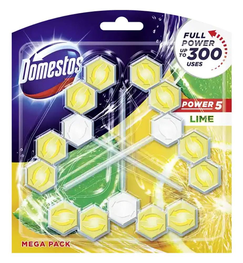 Lot de 2 Pack de Nettoyant WC Power 5 Citron vert - 2 x 3 pièces