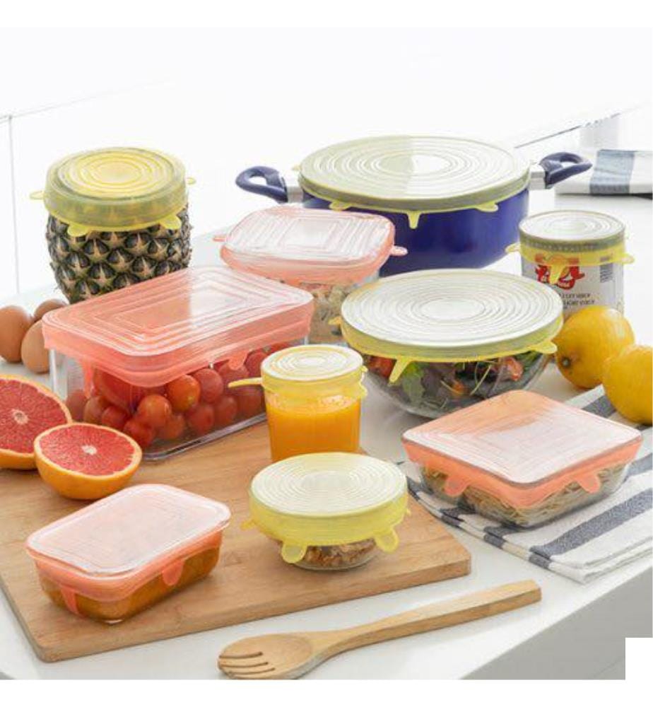 Lot de 10 couvercles de cuisine réutilisables et ajustables Lilyd - Transparent