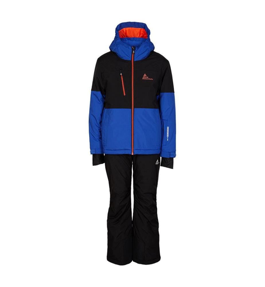 Ensemble de Ski Pantalon + Veste Étanche et Doublé Polaire pour Garcon - Noir et Bleu
