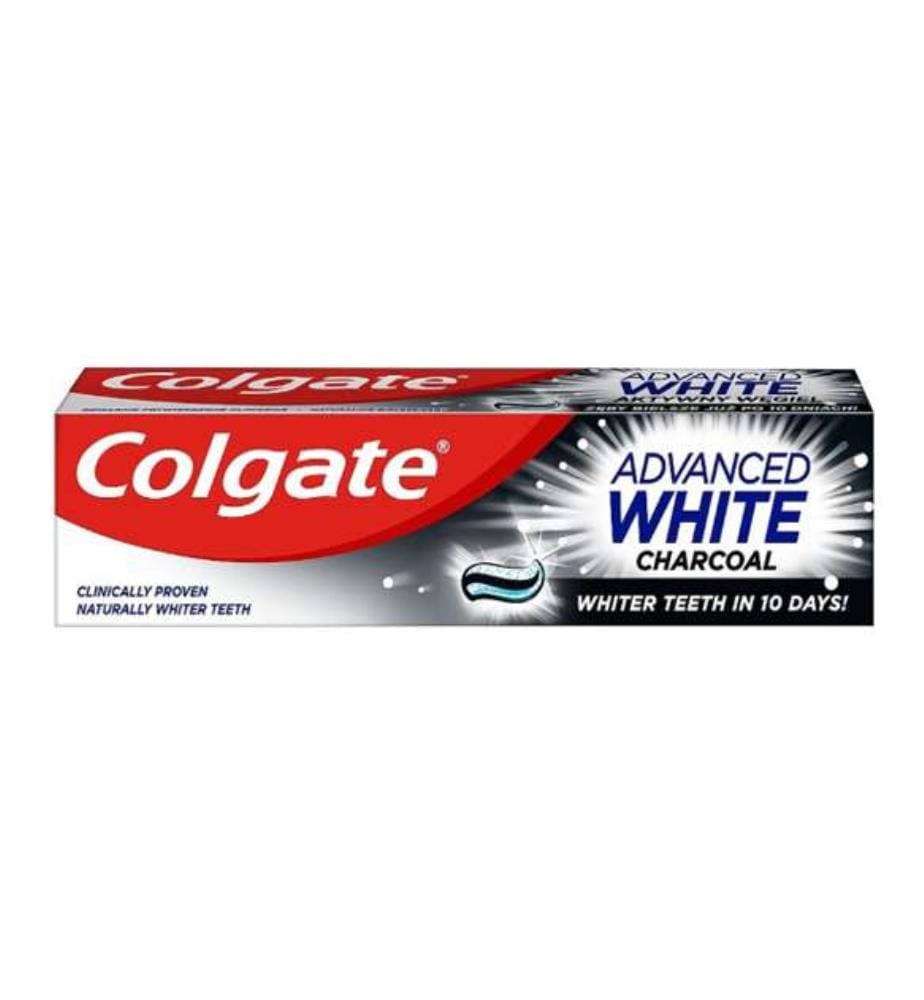 Lot de 12 Dentifrices 75ml Advanced White Charcoal