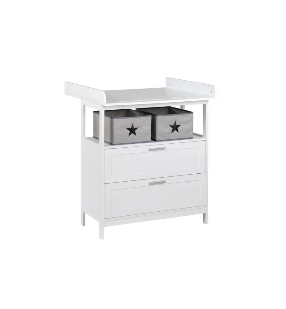 ROBA - Table à langer Hambourg avec tiroirs Blanc