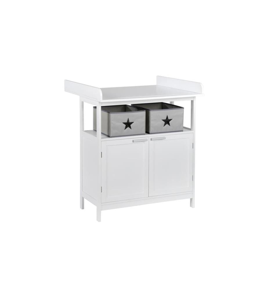 ROBA - Table à langer Hambourg avec porte d'armoire Blanc