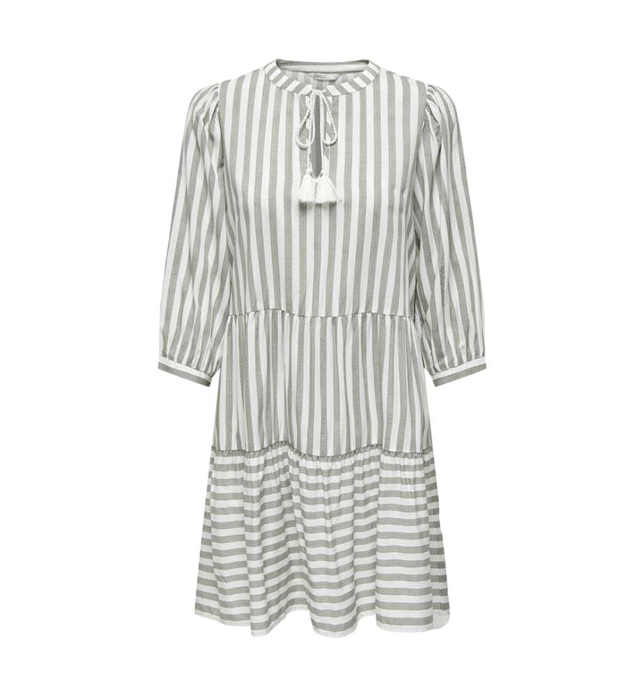 Robe - Blanc et Gris Clair