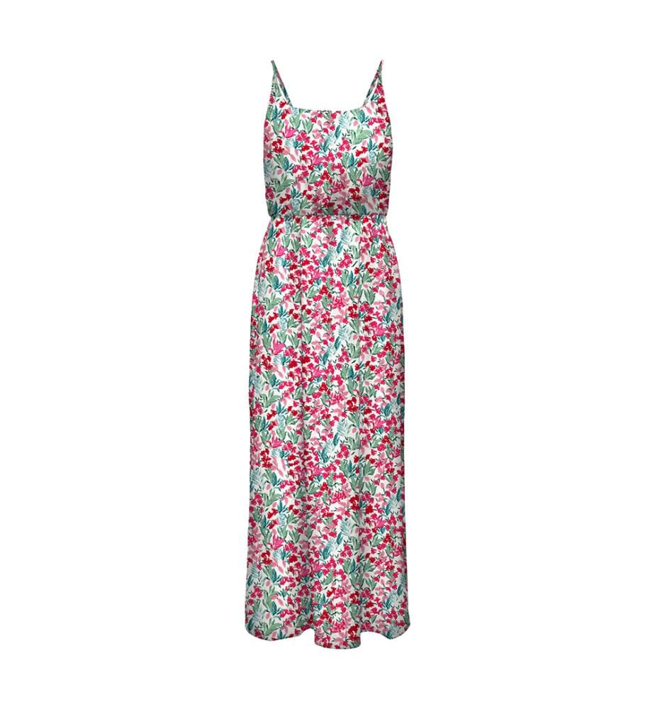 Robe Longue - Blanc et Multicolore
