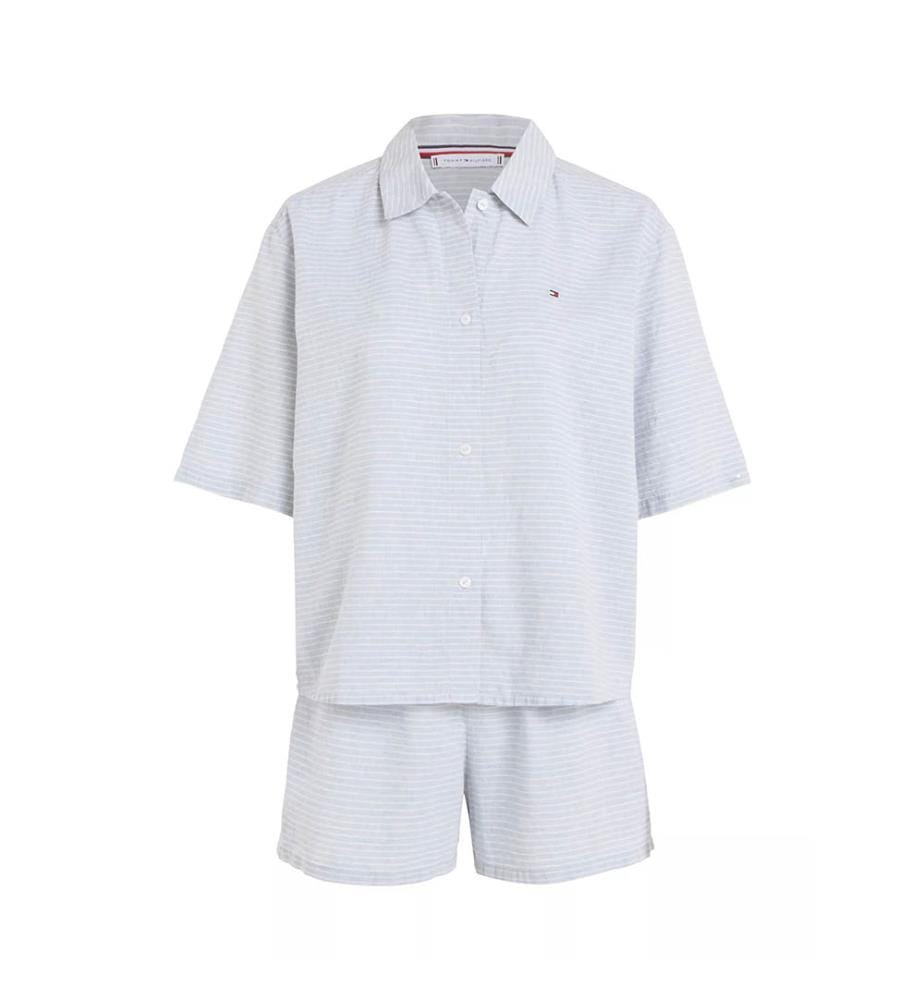Pyjama 2 Pièces Ithaca - Bleu Clair et Blanc