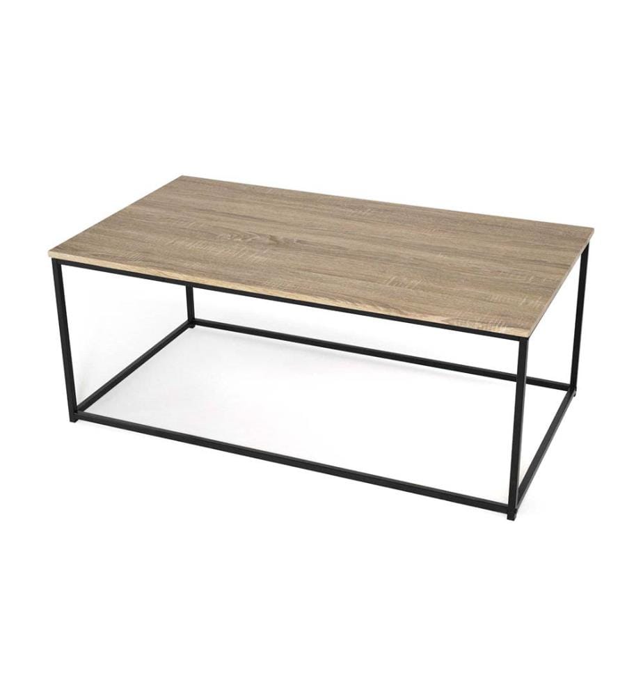Table Basse Memphis 113 x 60 x 45 cm - Noir & Brun