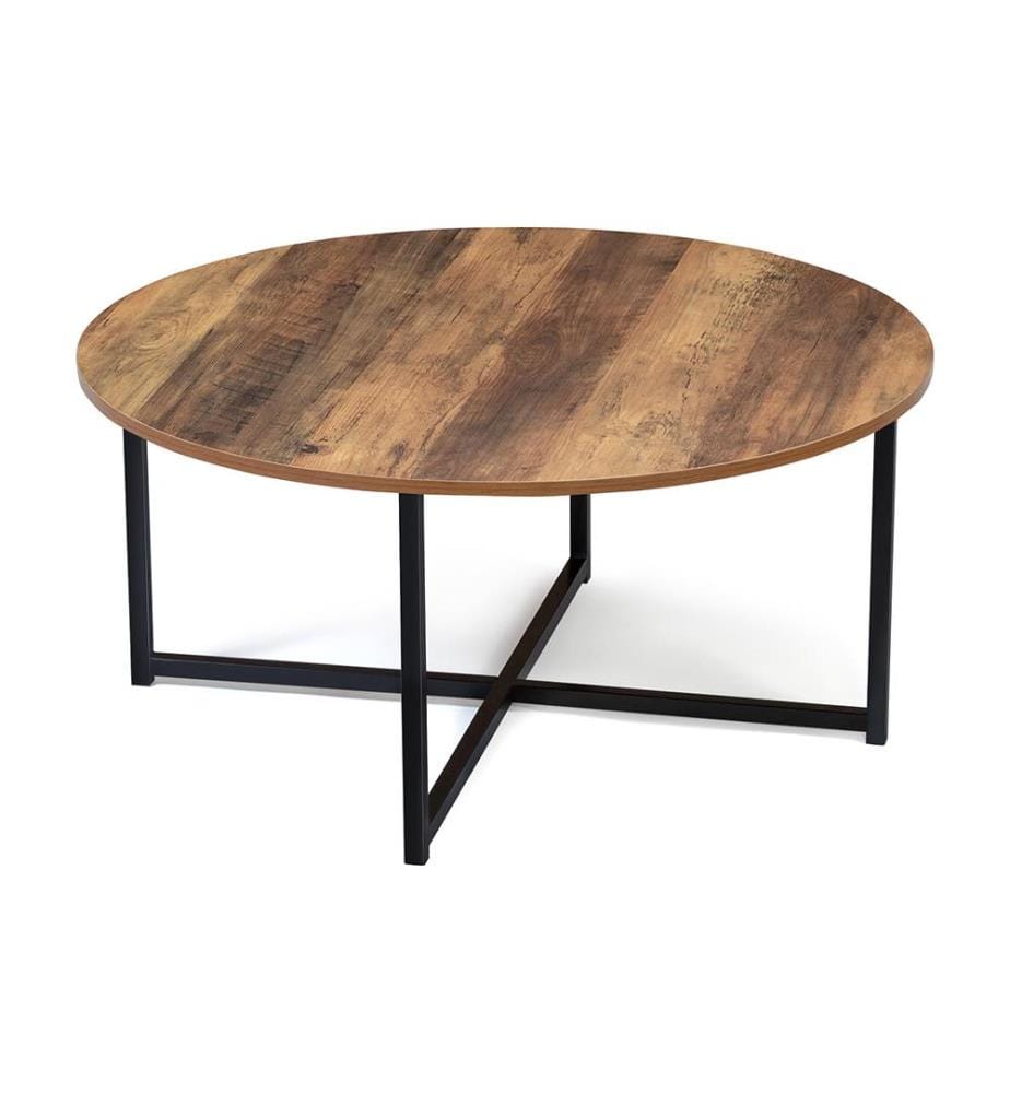 Table Basse Eliza 80 x 40 cm - Noir & Brun Foncé
