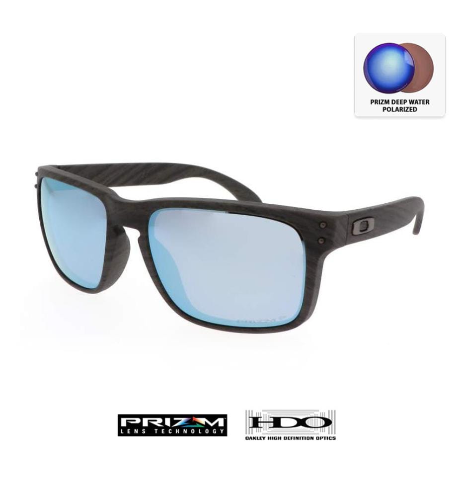 Lunettes de Soleil Holbrook - Verres Prizm Deep Water Polarisés - Monture Woodgrain