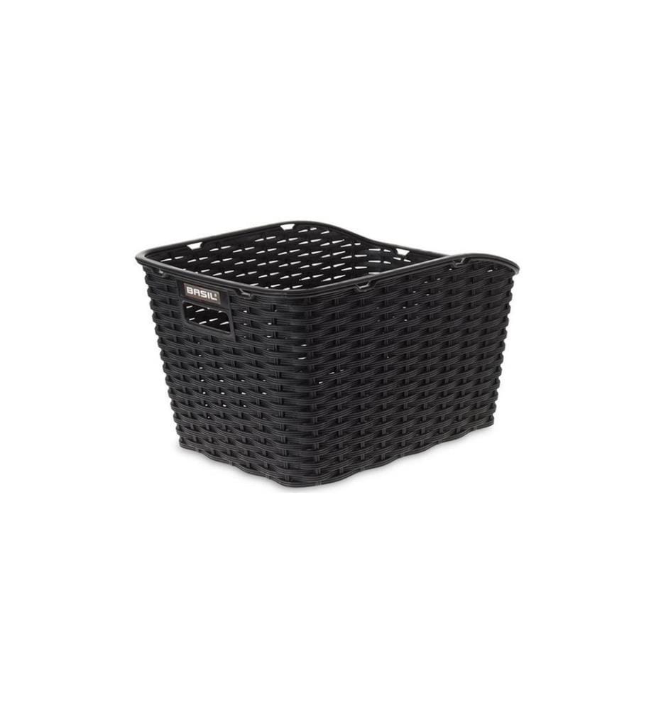 BASIL - Panier à vélos Weave WP noir