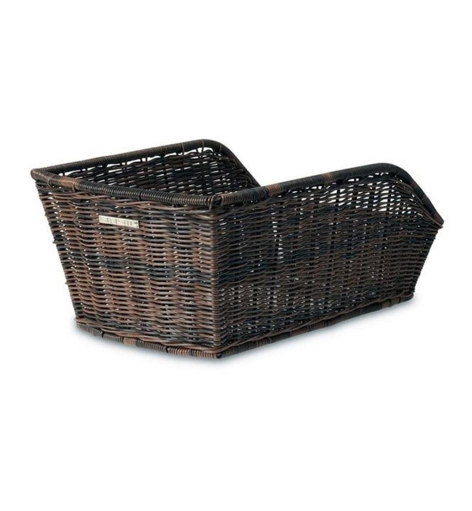 BASIL - Panier à vélos Cento Rattan Look Marron