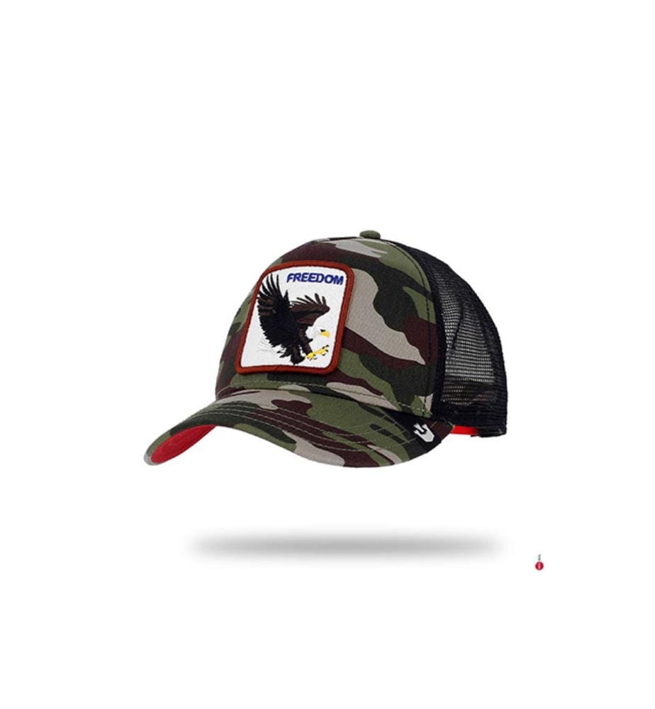 Casquette Trucker Freedom - Kaki et Noir