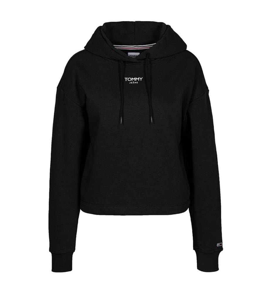 Hoodie Crop Essential Logo Cropped Fit