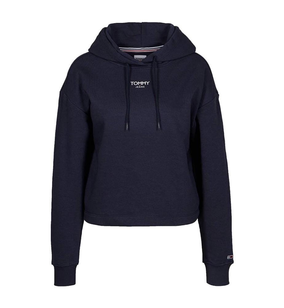 Hoodie Crop Essential Logo Cropped Fit